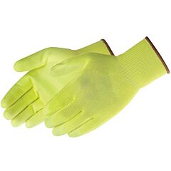 Liberty Safety Sp4636 13 Gauge, 100% Yellow Polyester Shell Gloves, Pu Palm, Size X-Large