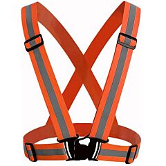 Cordova Rb100 Orange Reflective Suspenders/Braces, 4 Cm. Fluorescent Elastic Straps, 1.5 Cm Silver Reflective Heat Transfer Film, Black Plastic Buckle, Fully Adjustable, Non-Rated
