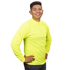 Cordova V1413Xl Cor-Brite™ Type O, Non-Rated, Lime Birdseye Mesh T-Shirt, Long Sleeves, Chest Pocket, Size 3X-Large