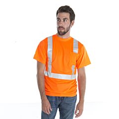 Cordova V4104Xl Cor-Brite™ Class 2, Orange Birdseye Mesh T-Shirt, Short Sleeves, Chest Pocket, 2-Inch Silver Reflective Tape, Size 4X-Large
