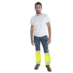 Cordova Vlg100 Class E, Orange Mesh Leg Gaiters, Silver Reflective Tape, Three Hook & Loop Straps, Elastic On Both Ends, One Size Fits All