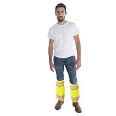 Cordova Vlg200 Class E, Orange Mesh Leg Gaiters, Two-Tone Reflective Tape, Three Hook & Loop Straps, Elastic On Both Ends, One Size Fits All