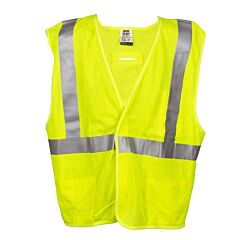 Cordova Vlg201 Class E, Lime Mesh Leg Gaiters, Two-Tone Reflective Tape, Three Hook & Loop Straps, Elastic On Both Ends, One Size Fits All