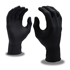 Cordova 4083Bm Nitri-Cor Eclipse™ Black Disposable Nitrile Gloves, Industrial Grade, Powder Free, Textured, Size Medium