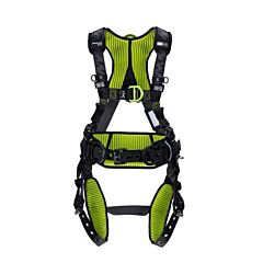Honeywell H7Cc1A1 H700 Full Body Harness, Back/Front/Side D-Rings, Qc Chest Buckle/Tongue Leg Buckles, Construction Comfort (Cc), Size Small/Medium