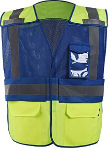 Gss Safety 1813 Type P Class 2 Public Safety Vest With Adjustable Waist, Blue, Size 2X/4X-Large