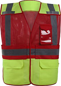Gss Safety 1814 Type P Class 2 Public Safety Vest With Adjustable Waist, Red, Size 2X/4X-Large
