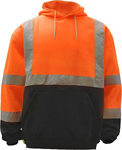 Gss Safety 7002 Class 3 Fleece Sweatshirt, Pullover Style, Orange, Size X-Large