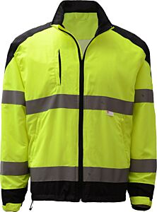 Gss Safety 7503 Premium 3M Class 3 Performance Windbreaker, Lime, Size X-Large