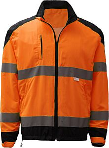 Gss Safety 7504 Premium 3M Class 3 Performance Windbreaker, Orange, Size 3X-Large