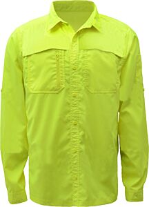 Gss Safety 7507 New Lightweight Ripstop Bottom Down Shirt W/Spf 50, Lime, Size 4X-Large