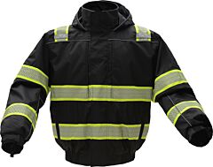 Gss Safety 8513 Onyx Non-Ansi Waterproof Ripstop 3-In-1 Bomber Jacket With Teflon Protection, Black, Size 5X-Large