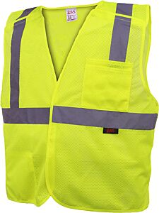 Gss Safety 1801 Economy Class 2 Breakaway Vest, Lime, Size Medium