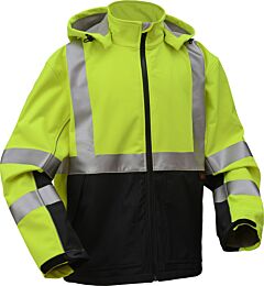 Gss Safety 7515 Class 3 Softshell, Lime, Size 4X-Large