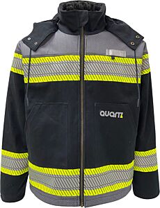 Gss Safety 8517 Quartz Duck Sherpa Lined Heavy Weight Jacket, Black, Size X-Large