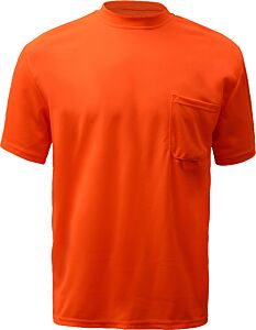 Gss Safety 5502 Enhanced Safety Short Sleeve T-Shirt With Chest Pocket, Orange, Size Small
