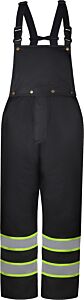 Gss Safety Fr6111 Fr Treated Winter Quilted Bibs, Black, Size Small/Medium