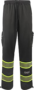 Gss Safety 8717 Onyx Non-Ansi Fleece Sweat Pants W/Segment Tape, Black, Size 2X/3X-Large