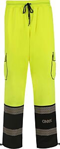 Gss Safety 8715 Onyx Class E Fleece Sweat Pants W/Segment Tape, Lime, Size 4X/5X-Large