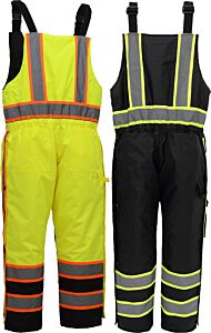 Gss Safety 8701 Class E Winter Bibs W/Quilted Lining, Lime, Size 2X/3X-Large