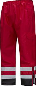 Gss Safety 6814 Non-Ansi Premium Rain Pants With Black Bottom, Red, Size Large/X-Large