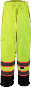 Gss Safety 6715 Premium Class E Two-Tone Rain Pants With Black Bottom, Lime, Size 2X/3X-Large