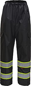 Gss Safety 6717 Premium Non-Ansi Two-Tone Rain Pants With Black Bottom, Black, Size 4X/5X-Large