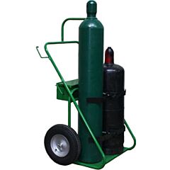 Saf-T-Cart 552-16 400 Series Carts, Holds 2 Cylinders, 9.5"-12.5" Dia., 16" Pneum.Wheels, 62" H