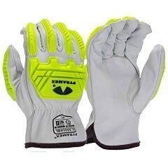Pyramex Gl3001Kb Goatskin Leather Gloves Unlined Impact Size Medium