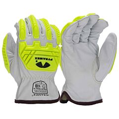 Pyramex Gl3003Ckb Goatskin Leather Gloves A7 Para-Aramid Impact Size Medium