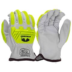 Pyramex Gl3007Ckb Goatskin Leather Gloves A6 Hppe Impact Size X-Large