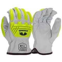 Pyramex Gl3008Ckb Goatskin Leather Gloves A7 Hppe Impact Size Medium