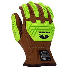 Pyramex Gl3009Ckb Goatskin Leather Gloves A4 Para-Aramid Oil Resistant Impact Size X-Large