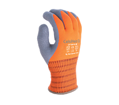 Task Gloves Cf10010-Xl Celsiheit - Heavy Thermal Coated Hi-Vis Orange, Double Layered Acrylic Insulation, Latex Coating Palm And Fingers, Size X-Large