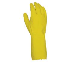 Task Gloves Ch2118-12-S 12" 18Mil, Yellow Household Unsupported Latex Glove, Flock Lined, Embossed Grip On Palm And Fingers Gloves, Size Small