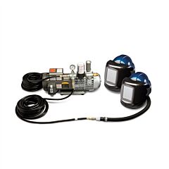 Allegro 9249-02 Two-Worker Deluxe Shield & Welding Helmet System, 50' Hose & #10 Lens