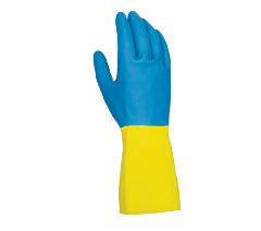 Task Gloves Ch5128-13-Xl 28 Mil, Neoprene Over Natural Rubber, 13" Length, Chlorinated Bi-Color, Flock Lined, Size X-Large