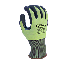 Task Gloves Cm26250Tc-2Xl 18 Gauge Hdpe Shell, Black Polyurethane Palm Coated, Reinforced Thumb Crotch, Ansi A2, Touchscreen Compatible, Size 2X-Large