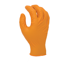 Task Gloves Ds5008Ho-S Ambidextrous, Power Free Industrial Nitrile Orange 8 Mil Gloves (Not For Medical Use), Size Small