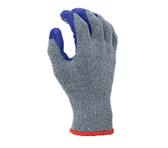 Task Gloves Mh5220-S 10 Gauge Gray Cotton/Polyester Shell, Blue Latex Palm Coated, Size Small