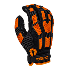 Task Gloves Rd1020-L Synthetic Leather Palm, Spandex Back, Tpr Back, Padded Anti-Vibration Palm, Side Impact Resistant, Touchscreen Compatible, Size Large