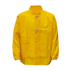 Task Gloves Tf8010-3Xl Nylon Pu Rain Jacket With One Pocket No Hood, Size 3X-Large
