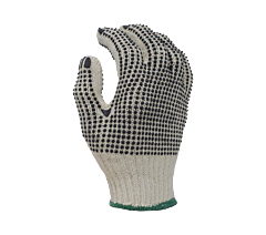 Task Gloves Tsk11201-L Economical Knit Work Glove With Pvc Dot, Size Large