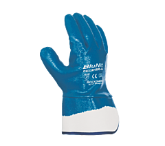 Task Gloves Tsk2014-M (Ch3301Sc) Blue Nitrile Fully Coated Glove With Safety Cuff., Size Medium