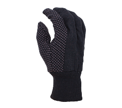 Task Gloves Tsk4005 Pvc Dotted General Weight Brown Jersey Work Gloves, Size Men'S Large