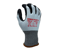 Task Gloves Vsp22173-S 18G Blue Turnbull Shell, Ansi Cut A2, Black Micro-Foam Nitrile Palm Coated Gloves With Nitrile Dots, Size Small