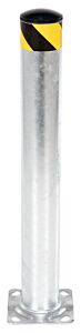 Vestil Bol-36-4.5-Hdg Galvanized Steel Pipe Safety Bollard 36" X 4-1/2" Gray