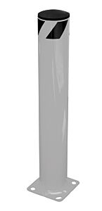 Vestil Bol-36-5.5-Sl Steel Pipe Safety Bollard 36" X 5-1/2" Silver