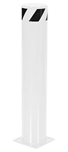 Vestil Bol-36-6.5-Wt Steel Pipe Safety Bollard 36" X 6-1/2" White