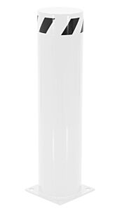 Vestil Bol-36-8.5-Wt Steel Pipe Safety Bollard 36" X 8-1/2" White